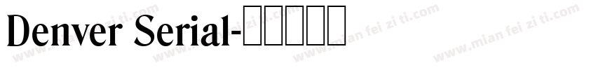 Denver Serial字体转换